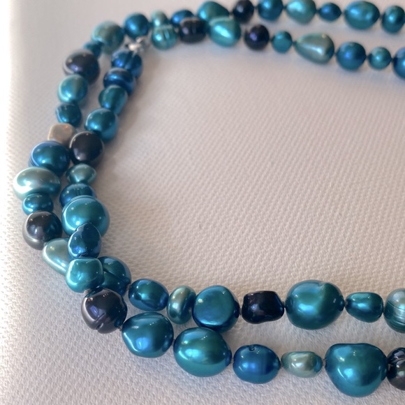 Honora Pearl Ocean Blue Collection Freshwater Pearls, 36" long - Picture 2 of 5